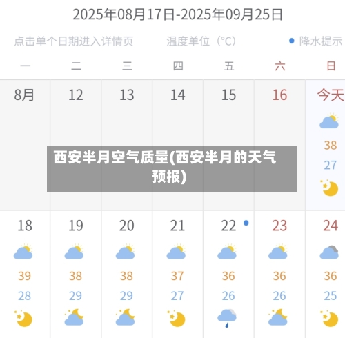 西安半月空气质量(西安半月的天气预报)