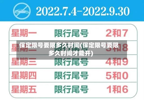 保定限号要限多久时间(保定限号要限多久时间才能开)