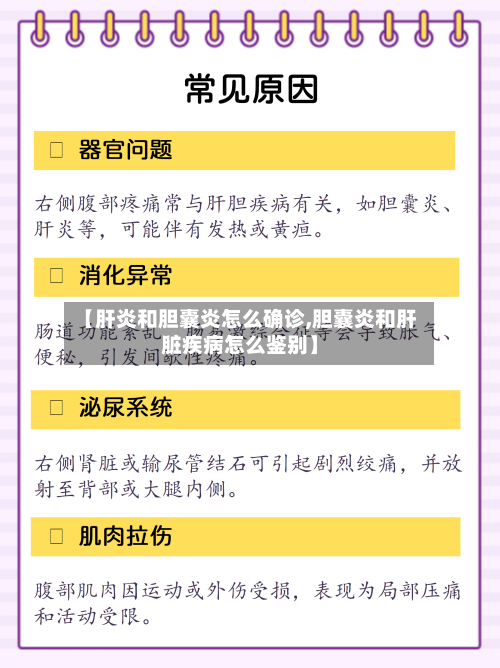 【肝炎和胆囊炎怎么确诊,胆囊炎和肝脏疾病怎么鉴别】-第3张图片