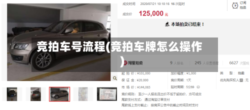 竞拍车号流程(竞拍车牌怎么操作)-第3张图片