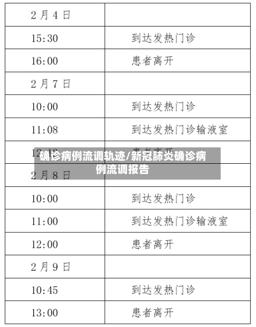 确诊病例流调轨迹/新冠肺炎确诊病例流调报告-第2张图片