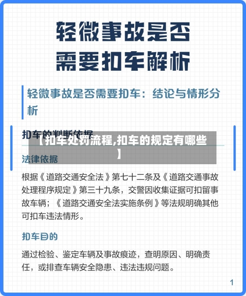 【扣车处罚流程,扣车的规定有哪些】