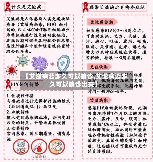 【艾滋病要多久可以确诊,艾滋病要多久可以确诊出来】-第2张图片