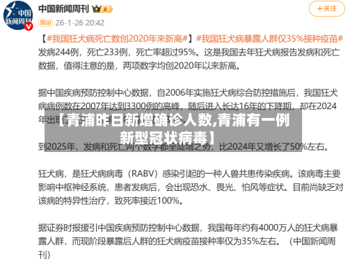 【青浦昨日新增确诊人数,青浦有一例新型冠状病毒】-第3张图片